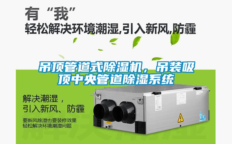 吊頂管道式除濕機(jī)，吊裝吸頂中央管道除濕系統(tǒng)