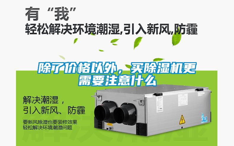 除了價格以外，買除濕機更需要注意什么