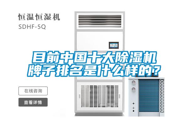 目前中國十大除濕機(jī)牌子排名是什么樣的？