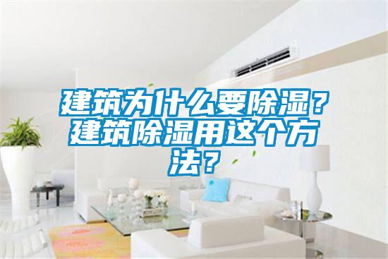 建筑為什么要除濕？建筑除濕用這個方法？