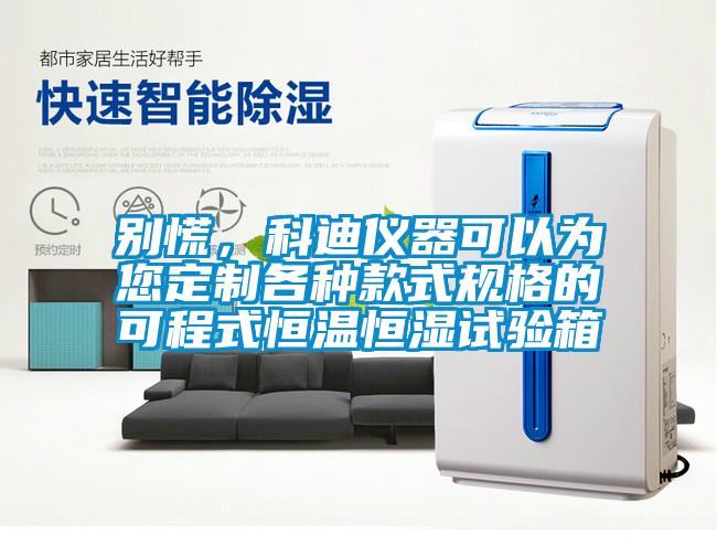 別慌，科迪儀器可以為您定制各種款式規(guī)格的可程式恒溫恒濕試驗(yàn)箱