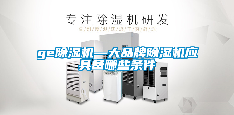 ge除濕機—大品牌除濕機應(yīng)具備哪些條件