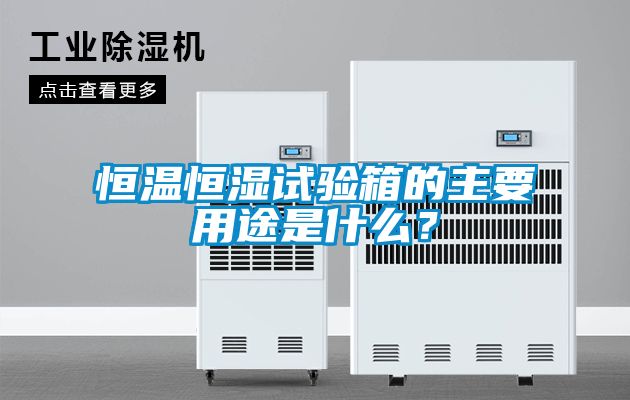 恒溫恒濕試驗(yàn)箱的主要用途是什么？